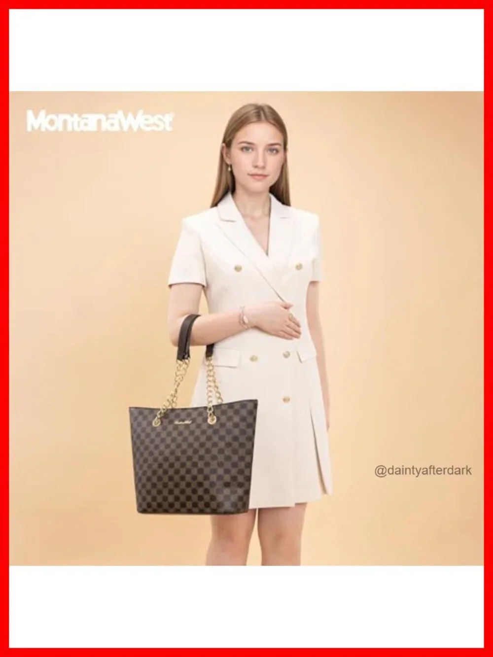 Chic Vegan Leather Chain Tote Handbag with Large Capacity Satchel